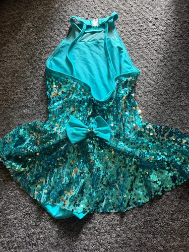 Turquoise sequin dance - turquoise, leotard