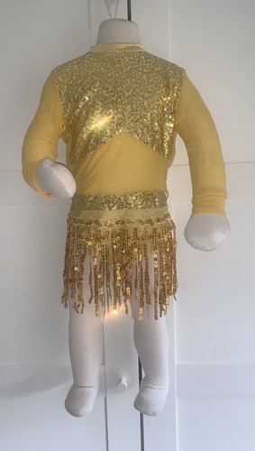 Gold sequin dance leotard - &,
